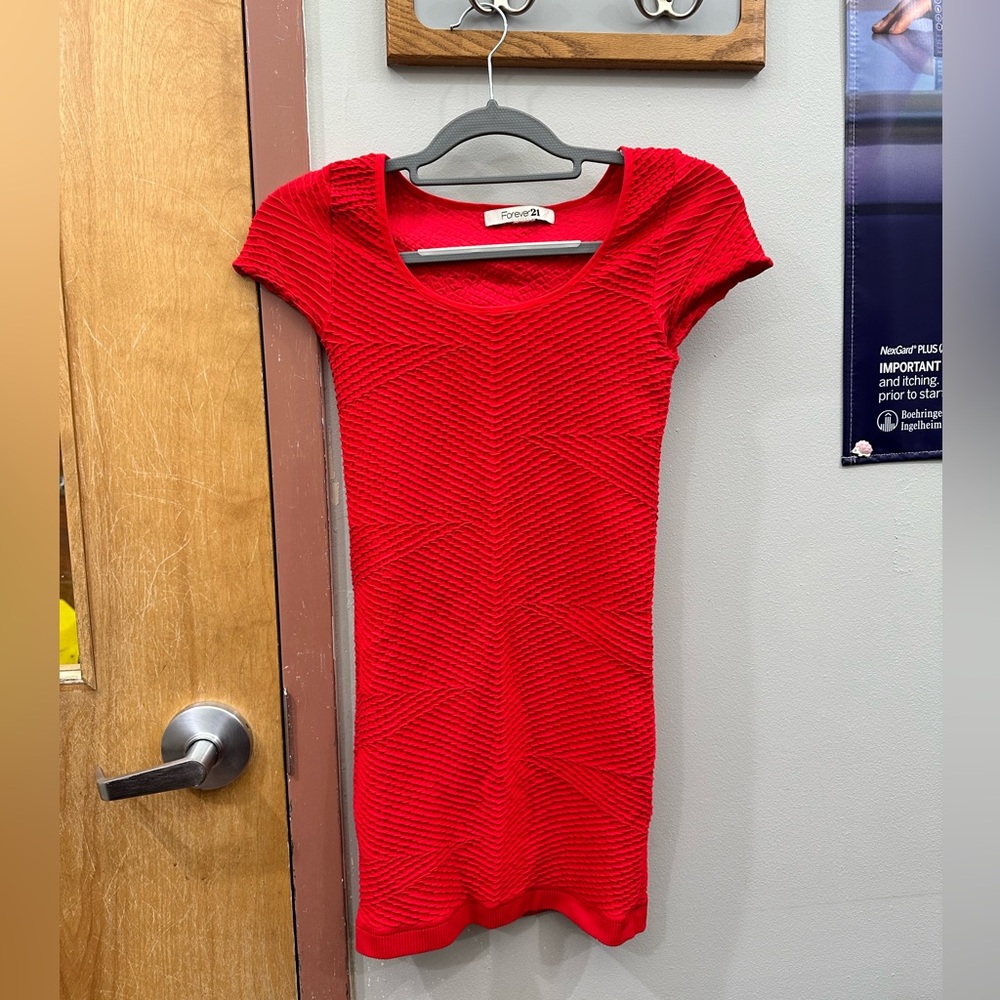 Red tight dress